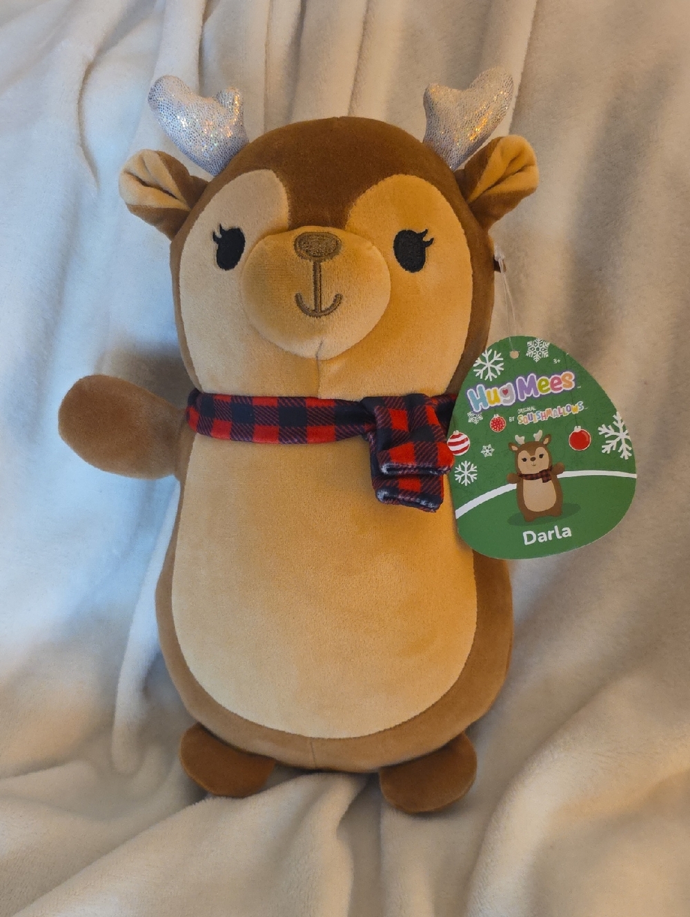 10" Darla Reindeer Squishmallows HugMees Christmas Holiday 2024